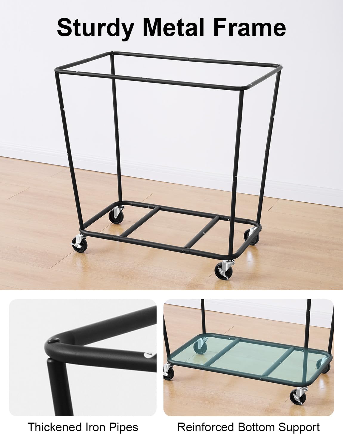 Storageworks Laundry Basket With Wheels, 320L Extra Large Hampers For Laundry, Rolling Laundry Basket, Dirty Clothes Hamper For